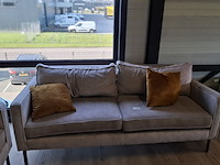 2x 2-zitsbank combi, grijs - afbeelding 7 van  11