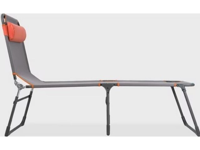2x 2x opvouwbaar campingbed met hoofdkussen, portal outdoor, blauw (links) / grijs-rood (rechts) - afbeelding 1 van  5