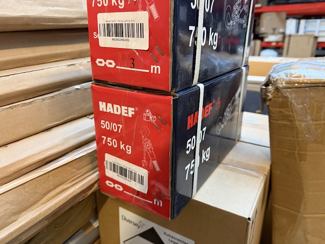 2x 3m rateltakel met certificaat hadef, 50/07 750 kg - afbeelding 3 van  3