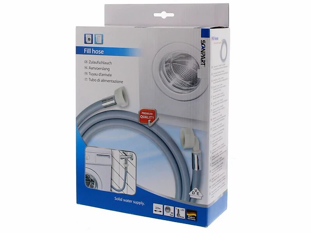 2x aanvoerslang wasmachine 2.5 meter scanpart - afbeelding 1 van  3