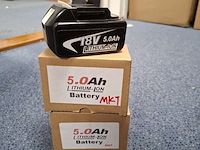 2x accu 18v - 5.0ah mkt - afbeelding 1 van  6