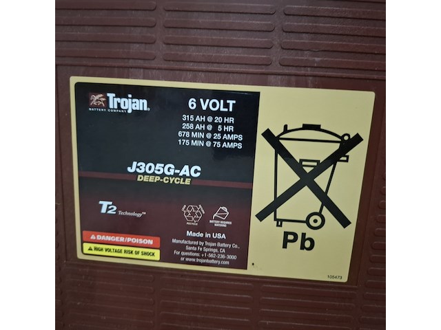 2x accu 6 volt, trojan, j305g-ac - afbeelding 4 van  6