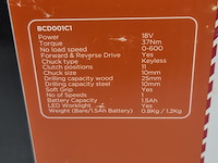 2x accu boormachine, black&decker, bcd001c1, 2021 - afbeelding 4 van  5