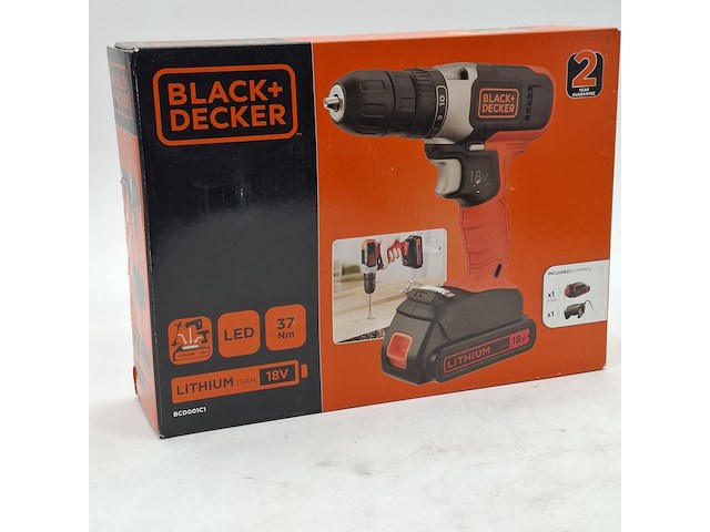 2x accu boormachine, black&decker, bcd001c1, 2021 - afbeelding 1 van  6