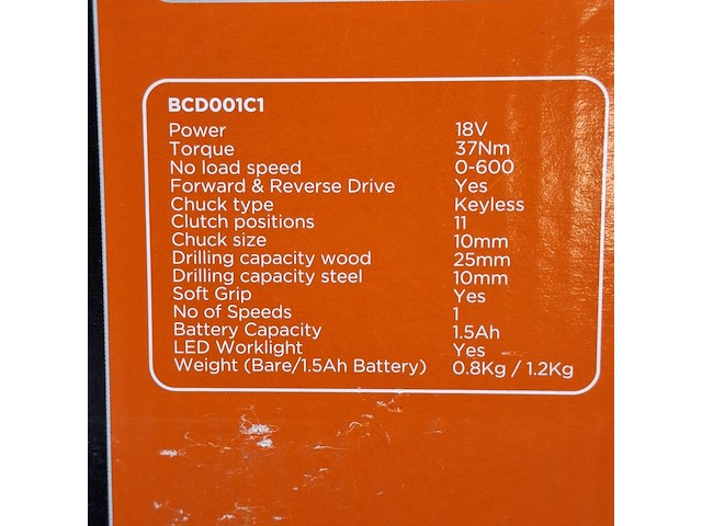 2x accu boormachine, black&decker, bcd001c1, 2021 - afbeelding 5 van  6