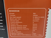 2x accu boormachine, black&decker, bcd003c2k, 2021 - afbeelding 4 van  5