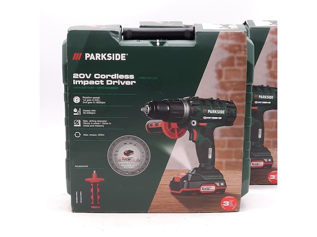 2x accu boormachine, parkside, psbsa 20-li c3 - afbeelding 2 van  5