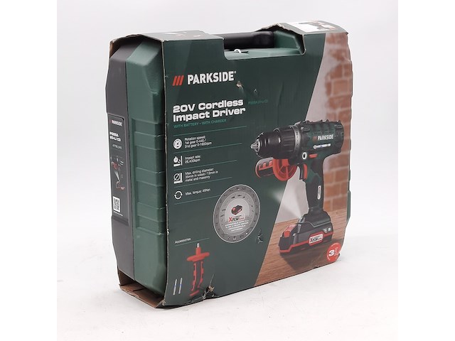 2x accu boormachine, parkside, psbsa 20-li c3 - afbeelding 5 van  5