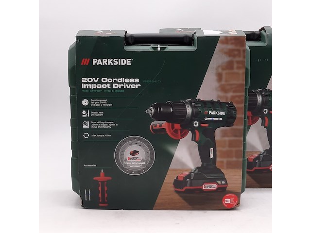2x accu boormachine, parkside, psbsa 20-li c3 - afbeelding 2 van  5
