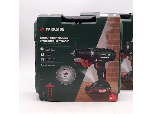 2x accu boormachine, parkside, psbsa 20-li c3 - afbeelding 2 van  6