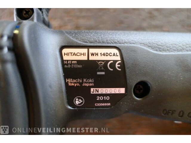 2x accu haakse slagschroevendraaier, hitachi, wh14dcal - afbeelding 3 van  5
