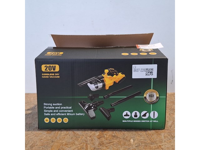 2x accu handstofzuiger 20v, geel - afbeelding 4 van  13