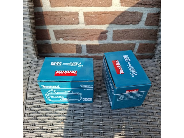 2x accu, makita, 18v, 6.0 ah - afbeelding 2 van  6