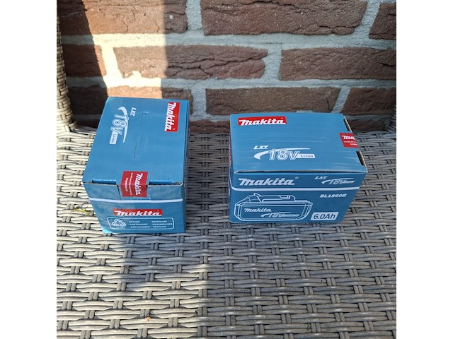 2x accu, makita, 18v, 6.0 ah - afbeelding 2 van  8