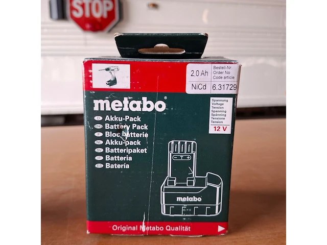 2x accu met adapter metabo, 12v 2.0ah - afbeelding 2 van  4