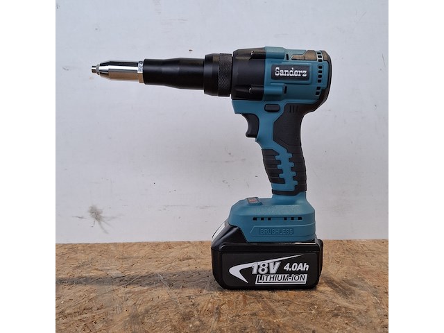 2x accu popnageltang, brushless, blauw - afbeelding 1 van  12