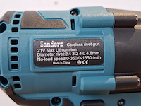 2x accu popnageltang, brushless, blauw - afbeelding 11 van  12