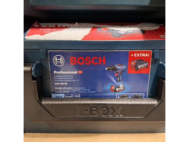 2x accu-schroefboormachine 18v, bosch, gsr 18v-55 - afbeelding 3 van  3