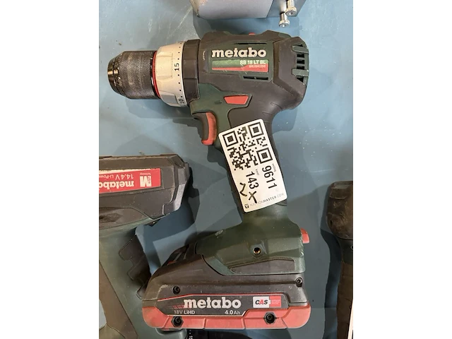 2x accu schroefboormachine, metabo, o.a. sb18 lt bl, groen/zwart - afbeelding 2 van  5