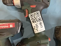 2x accu schroefboormachine, metabo, o.a. sb18 lt bl, groen/zwart - afbeelding 2 van  5