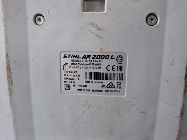 2x accu , stihl, ar2000, 2020 - afbeelding 4 van  5