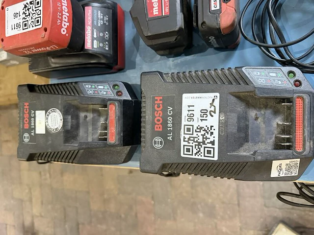 2x acculader, bosch, al 1860 cv, zwart/blauw - afbeelding 1 van  2