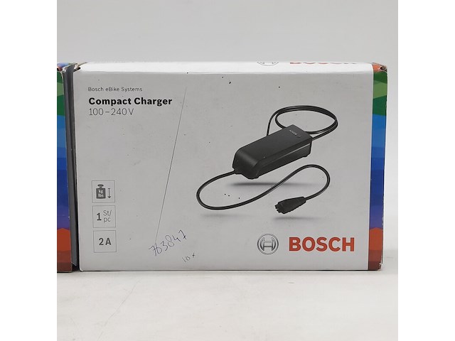 2x acculader t.b.v fietsaccu, bosch, compact charger 100-240v - afbeelding 4 van  7
