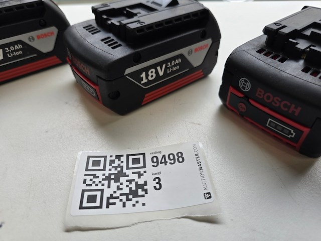 2x accu's bosch professional, lithium 3,0 ah - afbeelding 5 van  8