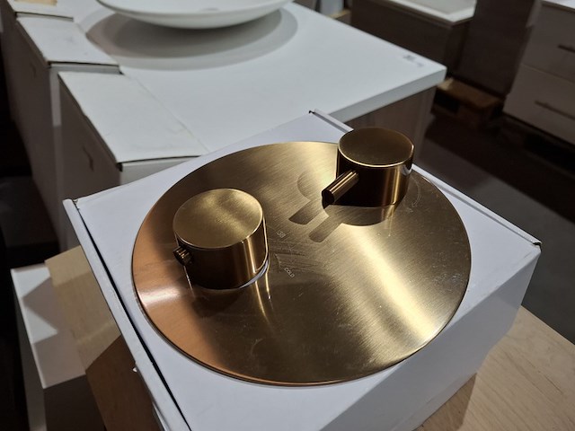 2x afbouwdeel korver, geborsteld brons - afbeelding 2 van  5