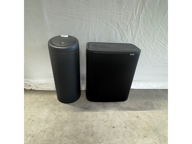 2x afvalbak, brabantia, zwart - afbeelding 1 van  4