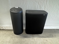 2x afvalbak, brabantia, zwart - afbeelding 1 van  4