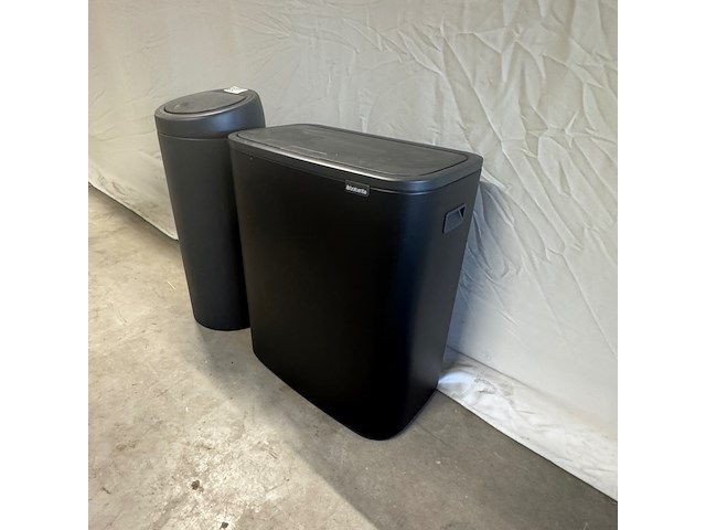 2x afvalbak, brabantia, zwart - afbeelding 3 van  4