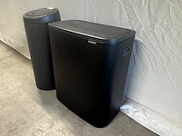 2x afvalbak, brabantia, zwart - afbeelding 3 van  4