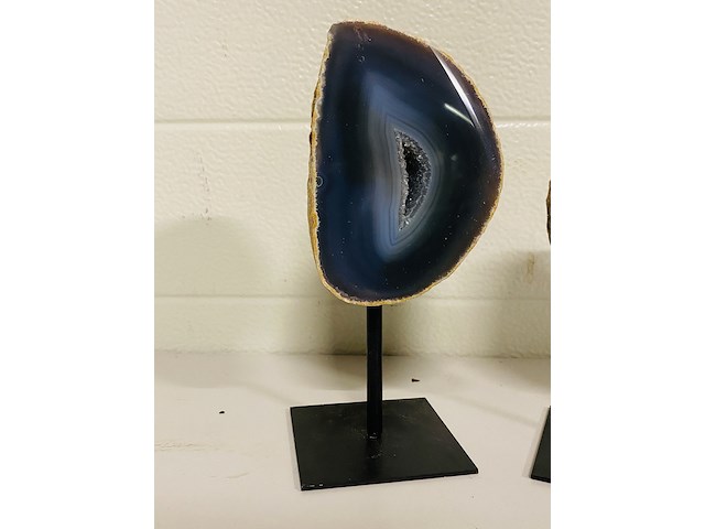 2x agaat/chalcedoon op standaard - afbeelding 3 van  7