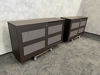 2x akoestische schuifdeurkast - bruin - afbeelding 3 van  8