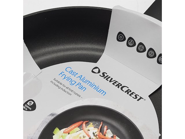 2x aluminium pan, silvercrest, cast aluminium frying pan - afbeelding 4 van  6