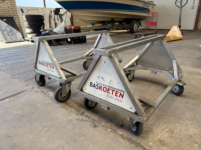 2x aluminium transport frame met wielen - afbeelding 2 van  3