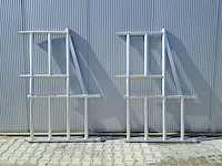 2x aluminium vaste uitwijkconsole, topway, smalle steiger