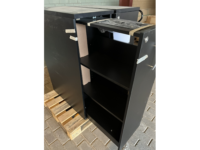 2x archiefkast lade kast toren, zwart - afbeelding 3 van  5