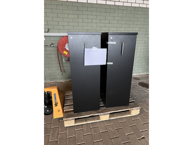 2x archiefkast ladekast toren , zwart - afbeelding 1 van  3