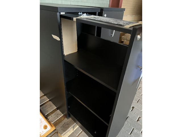 2x archiefkast ladekast toren , zwart - afbeelding 2 van  3