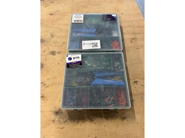 2x assortimentsdoos adereinden en krimptang, klemko, 910038 - afbeelding 1 van  5