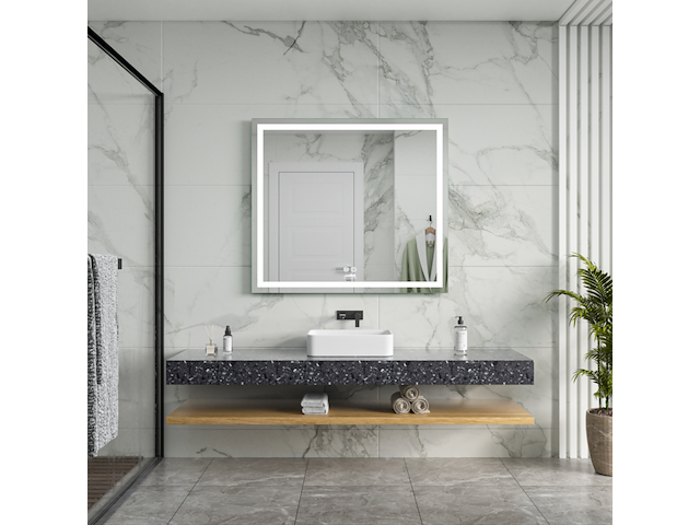 2x badkamerspiegel met led, cityline, lm-111, spiegel, 2025 - afbeelding 2 van  5