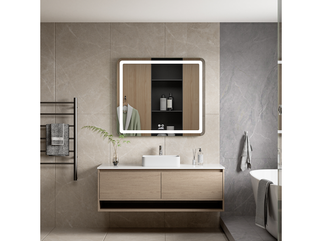 2x badkamerspiegel met led, cityline, lm-129, spiegel, 2025 - afbeelding 2 van  4