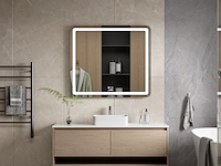 2x badkamerspiegel met led, cityline, lm-129, spiegel, 2025 - afbeelding 2 van  4