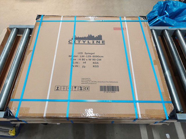 2x badkamerspiegel met led, cityline, lm-129, spiegel, 2025 - afbeelding 4 van  4