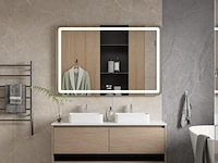 2x badkamerspiegel met led, cityline, lm-129, spiegel, 2025 - afbeelding 2 van  3