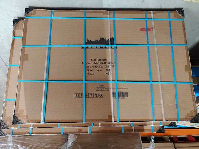 2x badkamerspiegel met led, cityline, lm-129, spiegel, 2025 - afbeelding 3 van  3