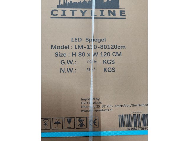 2x badkamerspiegel met led, cityline, lm-130, spiegel, 2025 - afbeelding 4 van  4