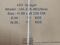 2x badkamerspiegel met led, cityline, lm-130, spiegel, 2025 - afbeelding 4 van  4